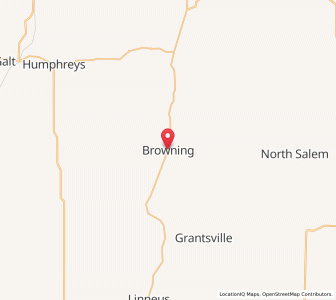 Map of Browning, Missouri
