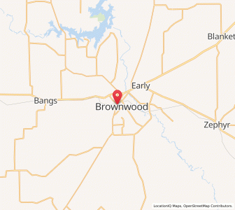 Map of Brownwood, Texas