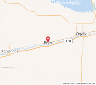 Map of Brule, Nebraska
