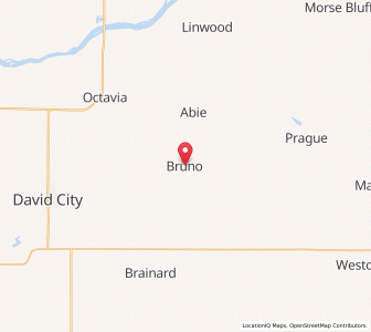 Map of Bruno, Nebraska