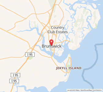 Map of Brunswick, Georgia