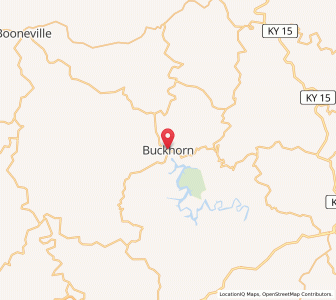 Map of Buckhorn, Kentucky