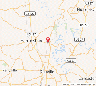 Map of Burgin, Kentucky