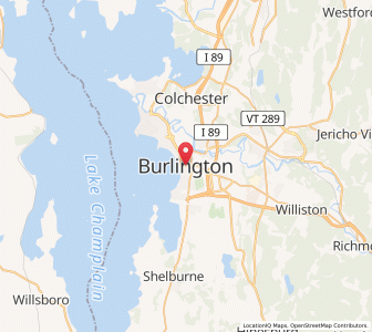 Map of Burlington, Vermont