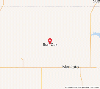 Map of Burr Oak, Kansas