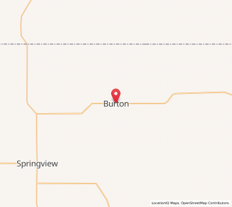 Map of Burton, Nebraska
