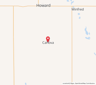 Map of Canova, South Dakota
