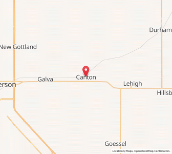 Map of Canton, Kansas