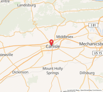 Map of Carlisle, Pennsylvania
