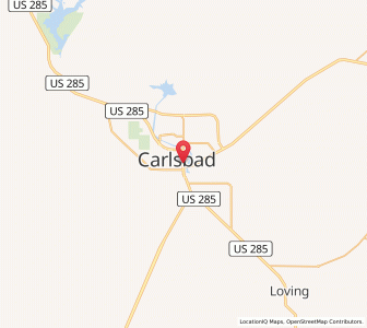 Map of Carlsbad, New Mexico