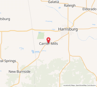 Map of Carrier Mills, Illinois