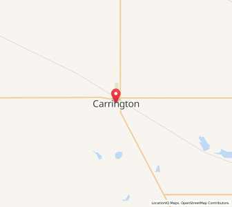 Map of Carrington, North Dakota