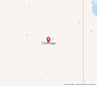 Map of Carthage, South Dakota
