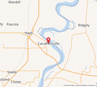 Map of Caruthersville, Missouri