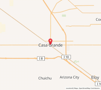 Map of Casa Grande, Arizona