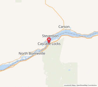 Map of Cascade Locks, Oregon