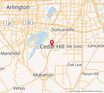 Map of Cedar Hill, Texas