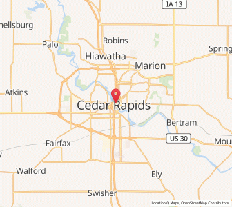 Map of Cedar Rapids, Iowa