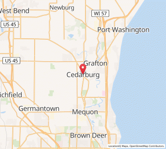 Map of Cedarburg, Wisconsin
