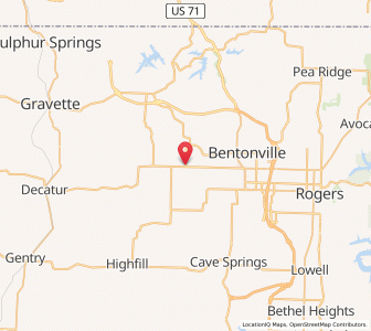 Map of Centerton, Arkansas