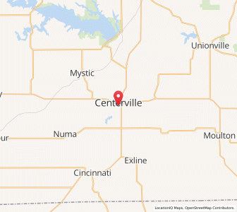 Map of Centerville, Iowa