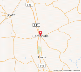 Map of Centerville, Texas
