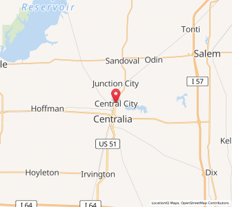 Map of Central City, Illinois