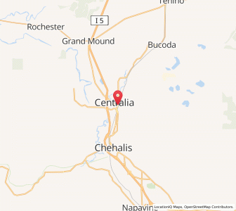 Map of Centralia, Washington