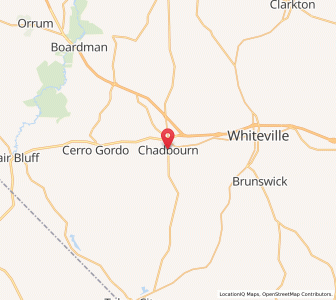 Map of Chadbourn, North Carolina