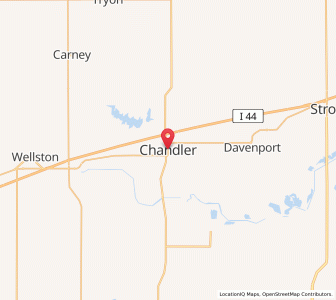 Map of Chandler, Oklahoma