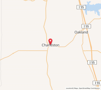 Map of Charleston, Mississippi