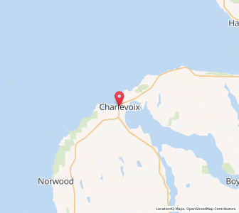 Map of Charlevoix, Michigan