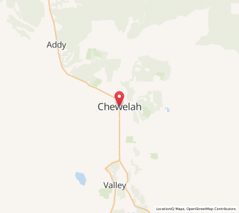 Map of Chewelah, Washington