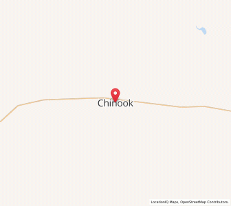Map of Chinook, Montana