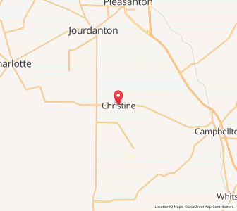 Map of Christine, Texas