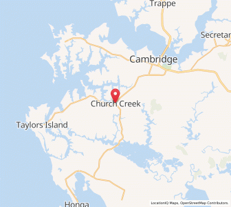Map of Church Creek, Maryland