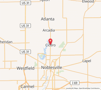Map of Cicero, Indiana