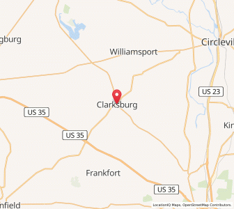 Map of Clarksburg, Ohio
