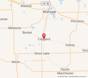 Map of Claypool, Indiana