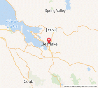 Map of Clearlake, California