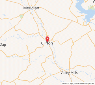 Map of Clifton, Texas