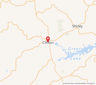 Map of Clinton, Arkansas