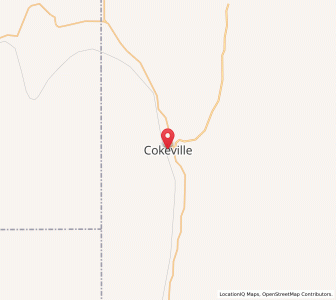 Map of Cokeville, Wyoming