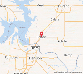 Map of Colbert, Oklahoma