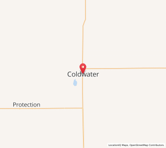 Map of Coldwater, Kansas
