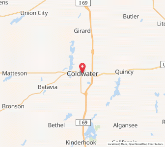 Map of Coldwater, Michigan