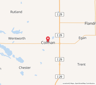 Map of Colman, South Dakota