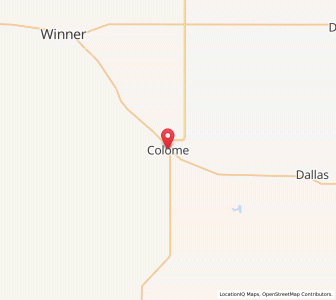 Map of Colome, South Dakota