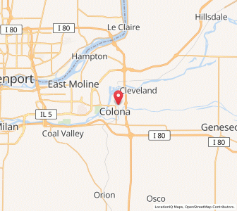 Map of Colona, Illinois
