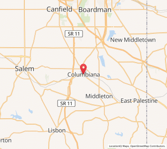 Map of Columbiana, Ohio